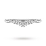 Goldsmiths 9ct White Gold 0.25 Total Carat Weight Pave Diamond Shaped Band