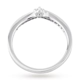 Goldsmiths 9ct White Gold 0.25 Total Carat Weight Diamond Fancy Shaped Band