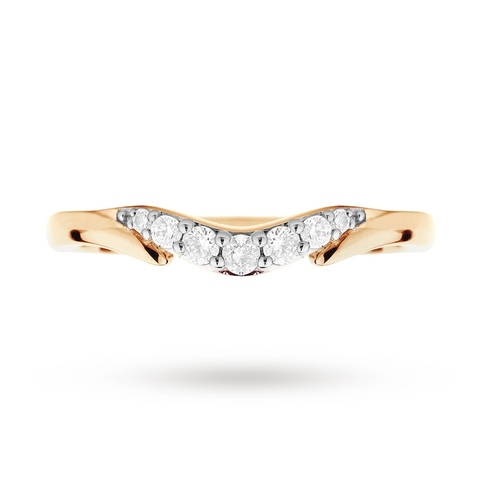 Goldsmiths 9ct Yellow Gold 0.20 Total Carat Weight Diamond Wedding Band