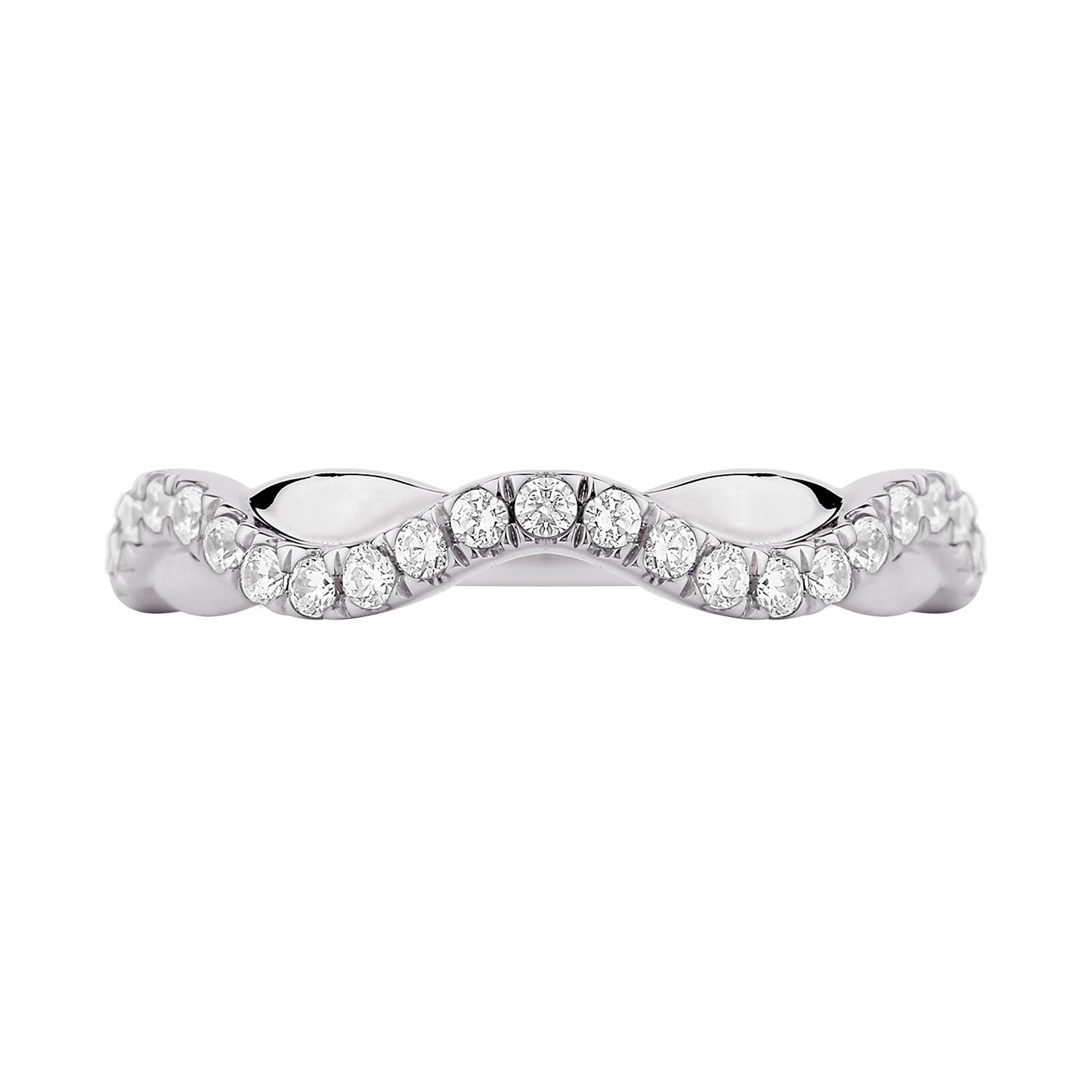 Goldsmiths 9ct White Gold 0.25 Total Carat Weight Diamond Wedding Band Goldsmiths 9ct White Gold 0.25 Total Carat Weight Diamond Wedding Band