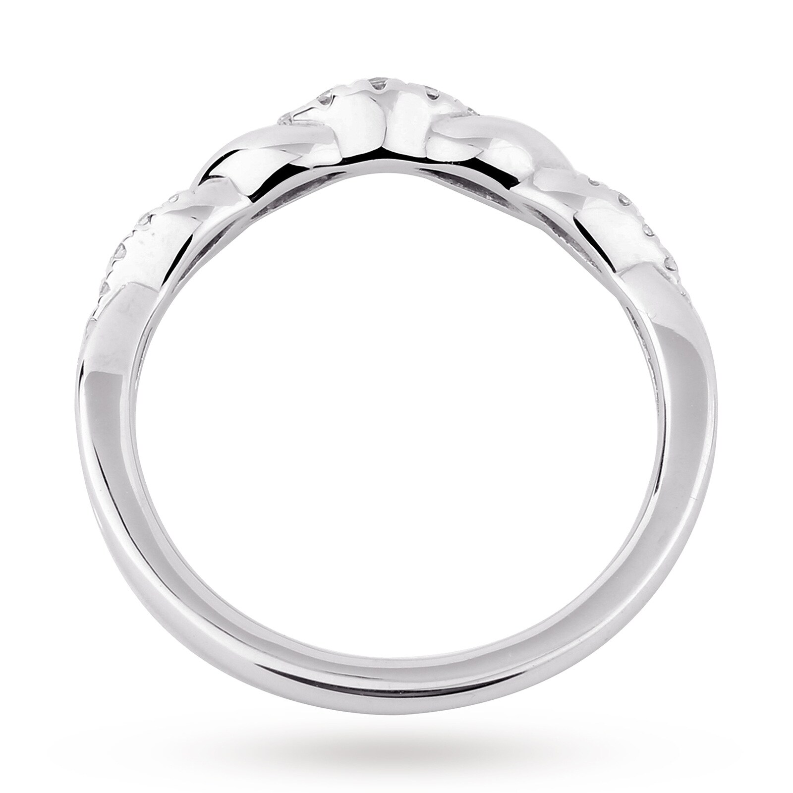 Goldsmiths 9ct White Gold 0.25 Total Carat Weight Diamond Wedding Band Goldsmiths 9ct White Gold 0.25 Total Carat Weight Diamond Wedding Band