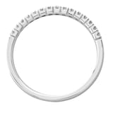Goldsmiths 9ct White Gold 0.12cttw Diamond Claw Set Wedding Ring