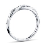 Goldsmiths 9ct White Gold 0.19ct Twist Style Diamond Wedding Ring