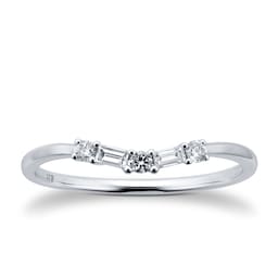 08220460 - 9ct White Gold 0.15cttw Diamond Mixed Cut Wedding Ring