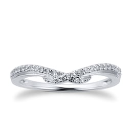08220461 - 9ct White Gold 0.25cttw Cross Over Ring
