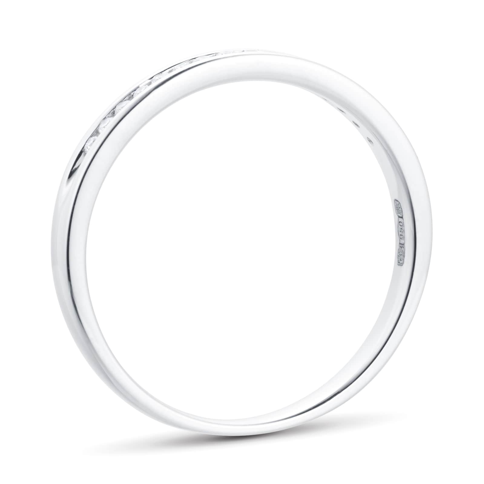 Goldsmiths Ladies 2mm Platinum 0.08 Total Carat Weight Diamond Set Wedding Band Goldsmiths Ladies 2mm Platinum 0.08 Total Carat Weight Diamond Set Wedding Band