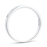 Goldsmiths Ladies 2mm Platinum 0.08 Total Carat Weight Diamond Set Wedding Band - Ring Size K