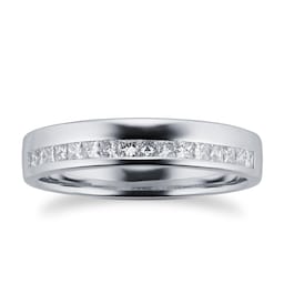 08230200 - Princess Cut 0.33 Total Carat Weight Diamond Ladies Wedding Ring Set In Platinum