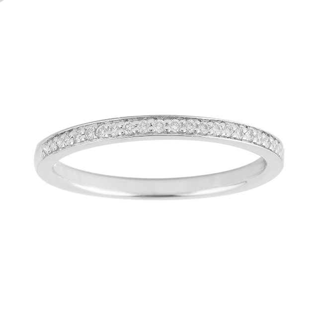 Goldsmiths Brilliant Cut 0.13 Carat Total Weight Ladies Wedding Ring In Platinum