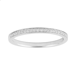 Goldsmiths Brilliant Cut 0.13 Carat Total Weight Ladies Wedding Ring In Platinum