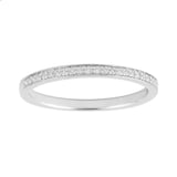 Goldsmiths Brilliant Cut 0.13 Carat Total Weight Ladies Wedding Ring In Platinum