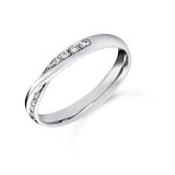 Mappin & Webb Platinum 0.07cttw Diamond Twist Wedding Ring