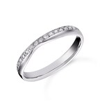 Mappin & Webb Platinum 0.20cttw Diamond Shaped Wedding Ring