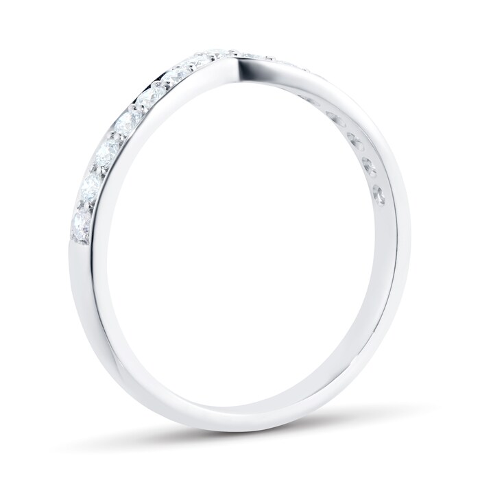 Mappin & Webb Platinum 0.30cttw Diamond Shaped Wedding Ring