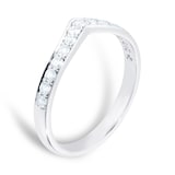 Mappin & Webb Platinum 0.30cttw Diamond Shaped Wedding Ring