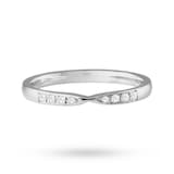 Mappin & Webb Platinum 0.05cttw Diamond Shaped Wedding Ring