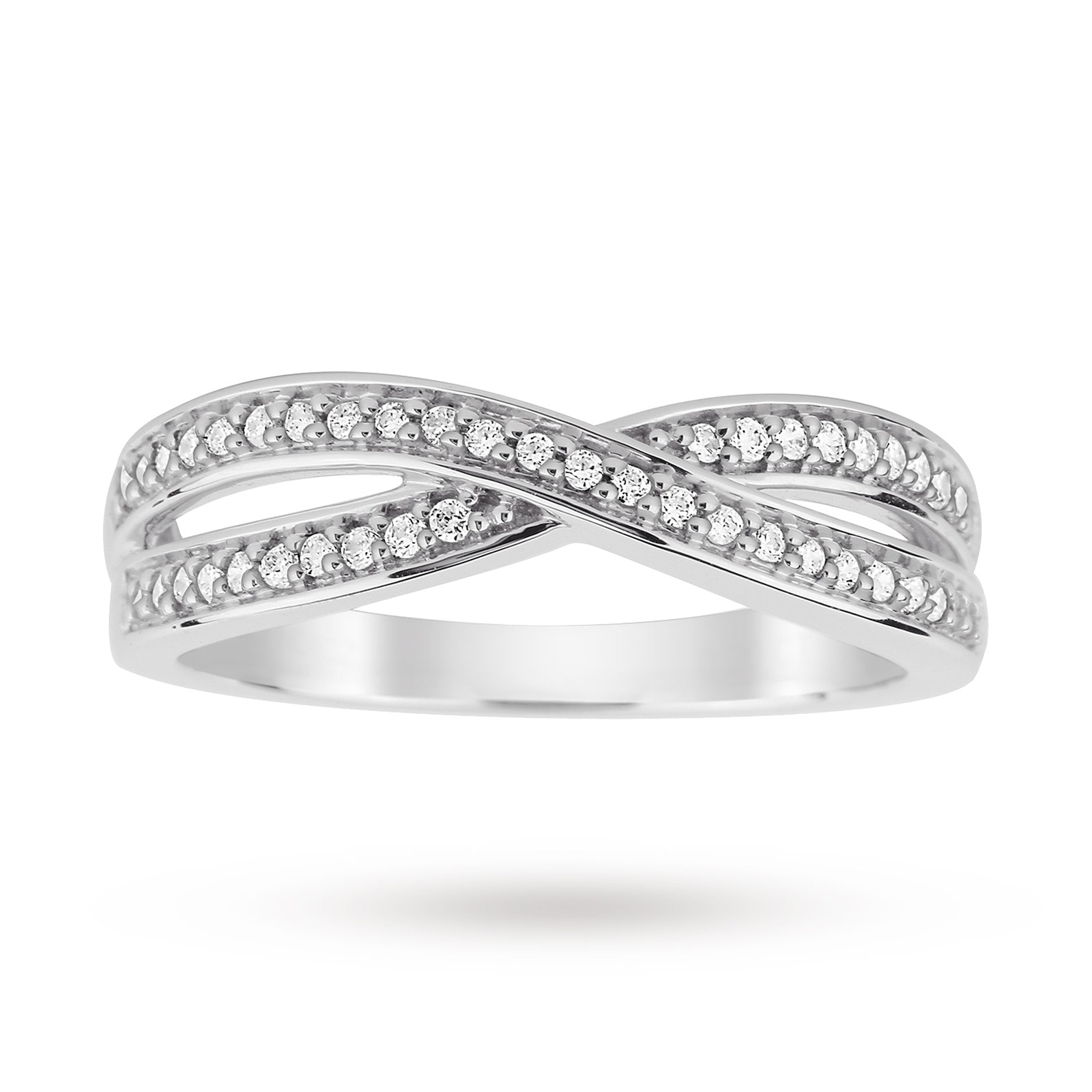 crossover diamond wedding band