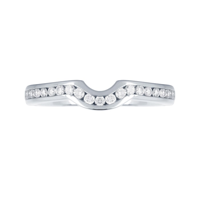 Mappin & Webb Platinum 0.24cttw Diamond Belvedere Wedding Ring - Ring Size J