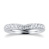Mappin & Webb Platinum 0.37cttw Diamond Ena Harkness Wedding Ring