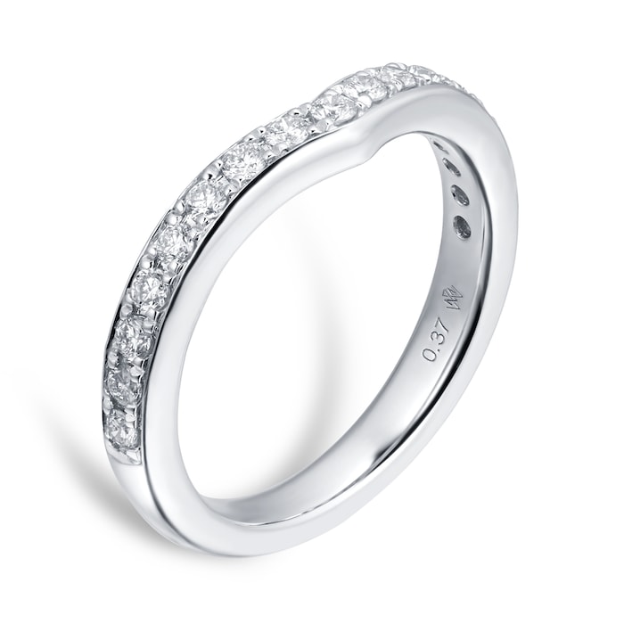 Mappin & Webb Platinum 0.37cttw Diamond Ena Harkness Wedding Ring