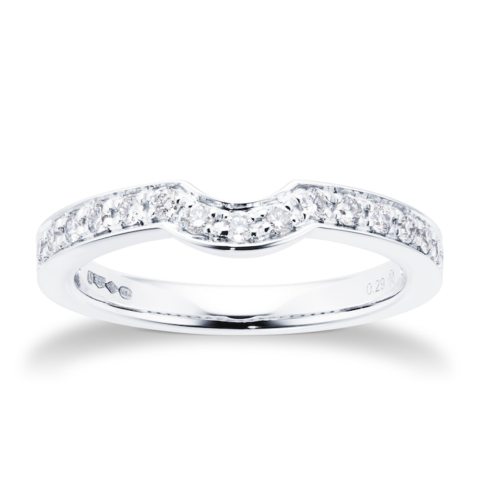 Mappin & Webb Platinum 0.29cttw Diamond Boscobel Wedding Ring - Ring Size Q