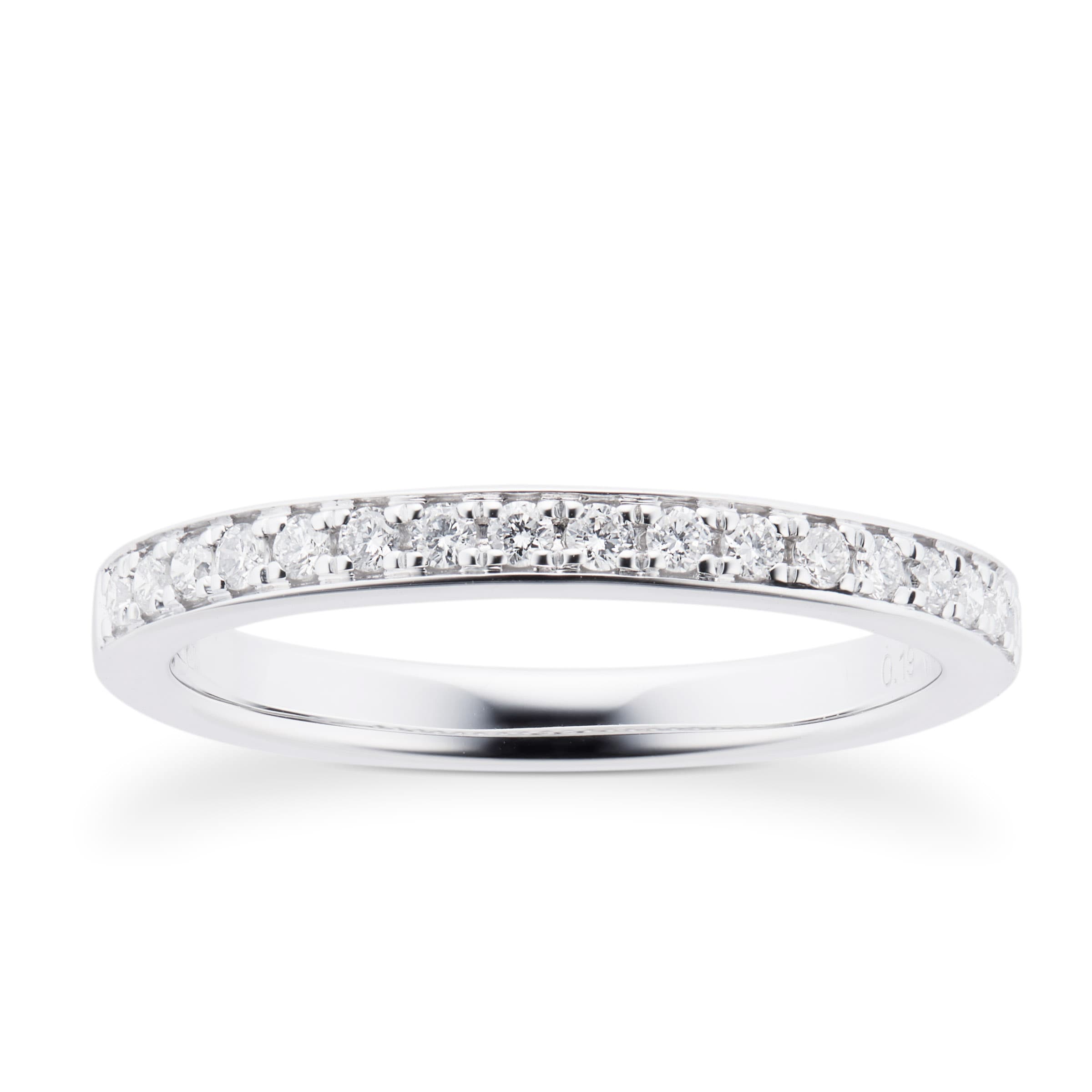 Platinum 0.19cttw Diamond Boscobel Wedding Ring - Ring Size J