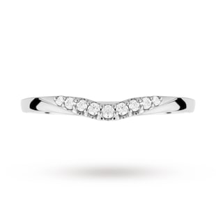 Goldsmiths Platinum 0.10 Total Carat Weight Diamond Wedding Band