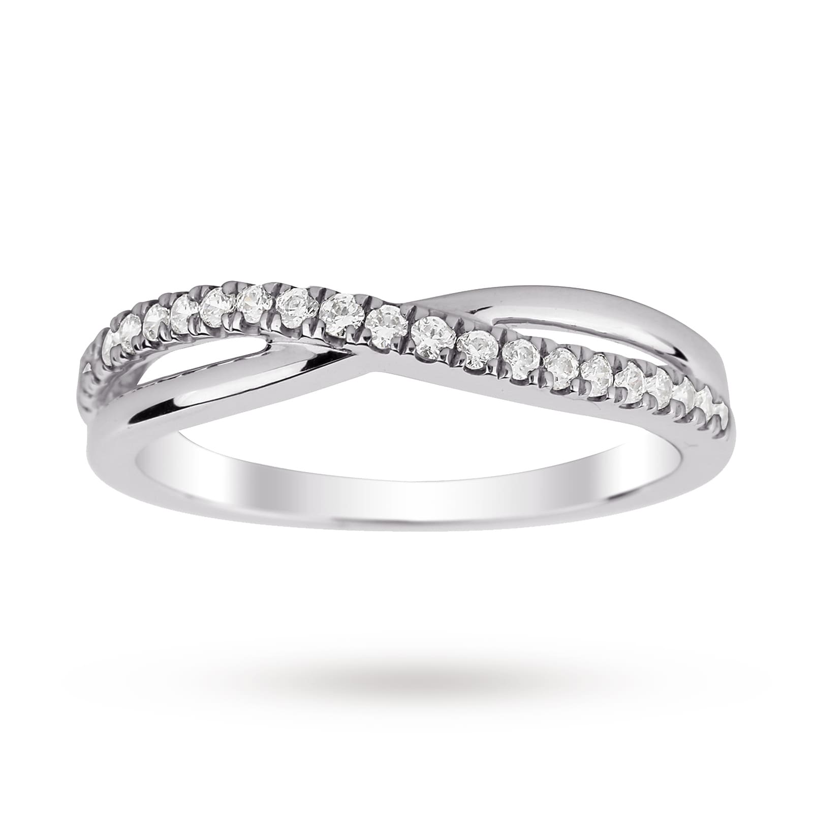 Platinum 0.25 Total Carat Weight Diamond Wedding Band - Ring Size L