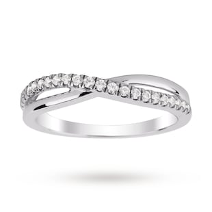 Goldsmiths Platinum 0.25 Total Carat Weight Diamond Wedding Band