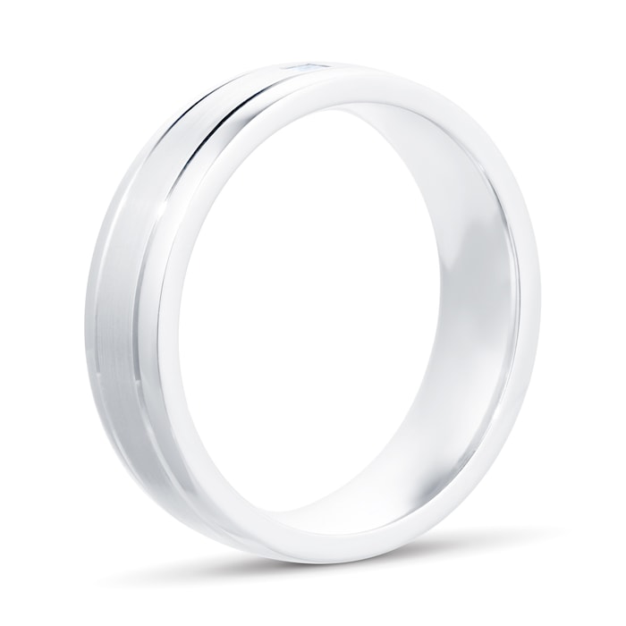 Mappin & Webb Platinum 0.05ct 6mm Wedding Ring