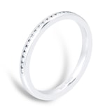 Mappin & Webb Platinum 0.12ct Round Brilliant Cut Channel Set Wedding Ring