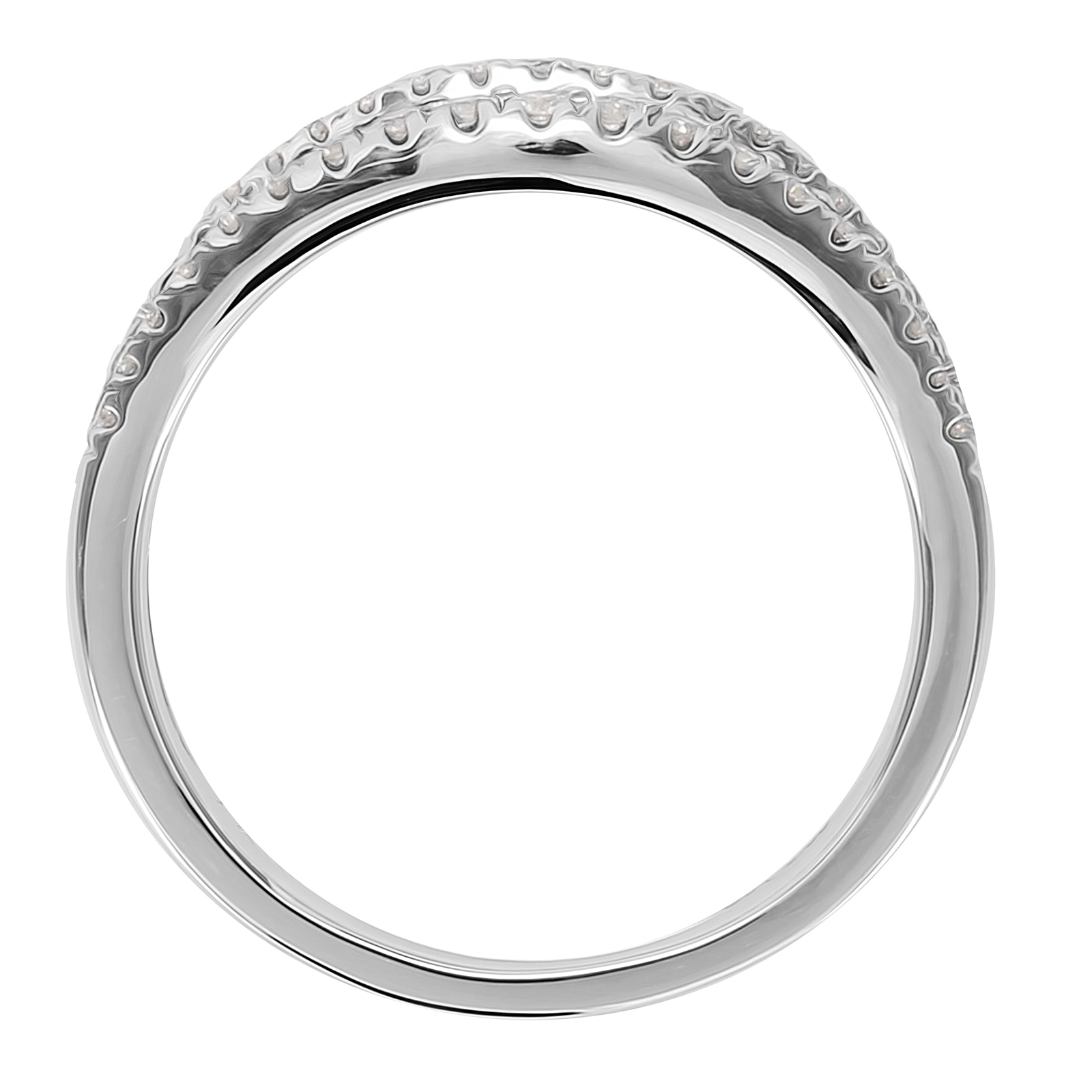 Goldsmiths Platinum 0.33ct Double Row Diamond Wedding Ring ...