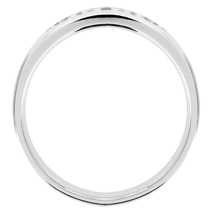 Goldsmiths Platinum 0.15ct Double Row Diamond Wedding Ring