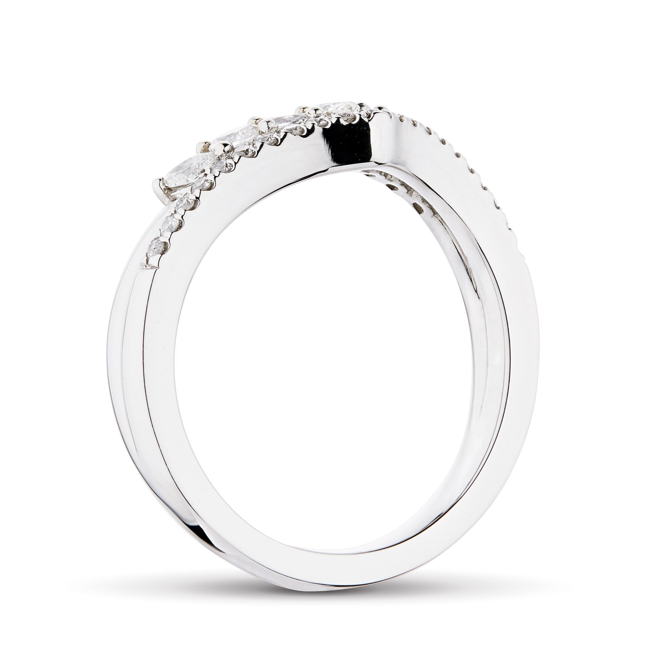Goldsmiths Platinum 0.40cttw Diamond Mixed Cut Wedding Ring - Ring Size M Goldsmiths Platinum 0.40cttw Diamond Mixed Cut Wedding Ring - Ring Size M