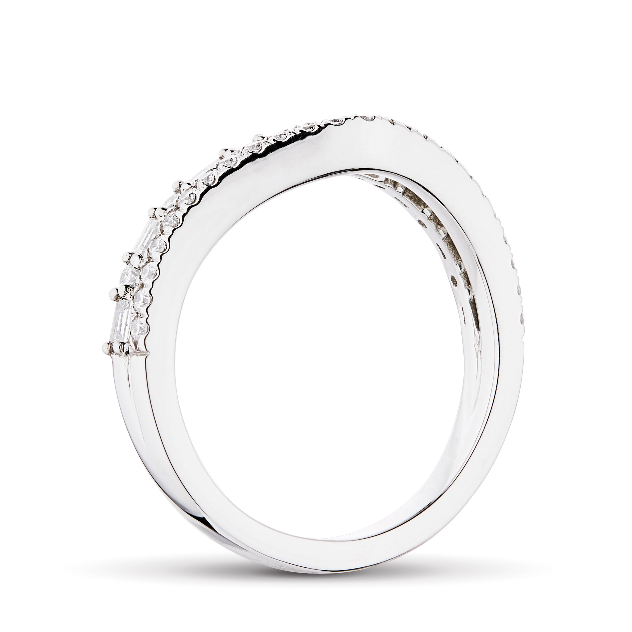 Goldsmiths Platinum 0.40cttw Diamond Mixed Cut Wedding Ring - Ring Size P Goldsmiths Platinum 0.40cttw Diamond Mixed Cut Wedding Ring - Ring Size P