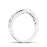 Goldsmiths Platinum 0.40cttw Diamond Mixed Cut Wedding Ring - Ring Size N