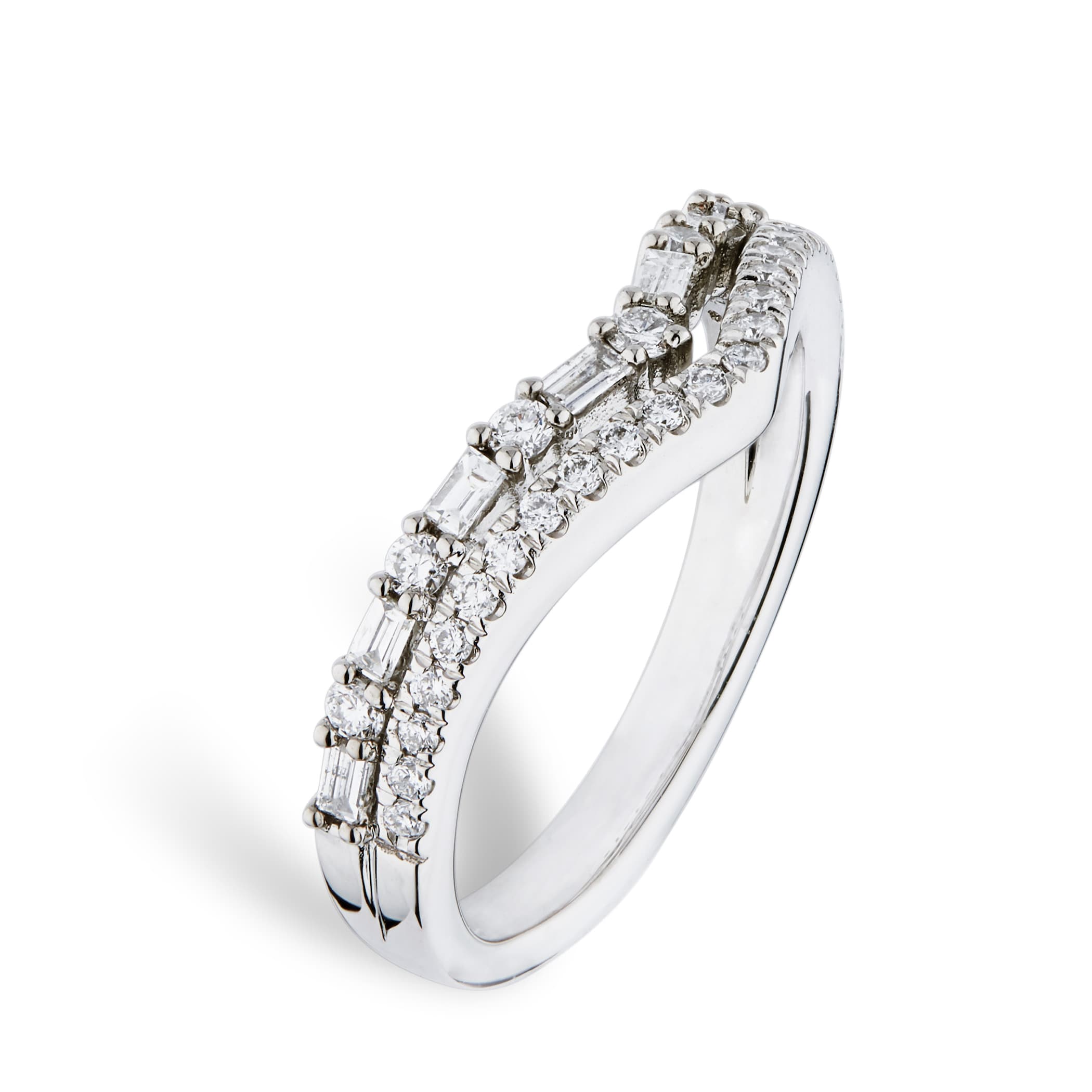 Goldsmiths Platinum 0.40cttw Diamond Mixed Cut Wedding Ring - Ring Size P Goldsmiths Platinum 0.40cttw Diamond Mixed Cut Wedding Ring - Ring Size P