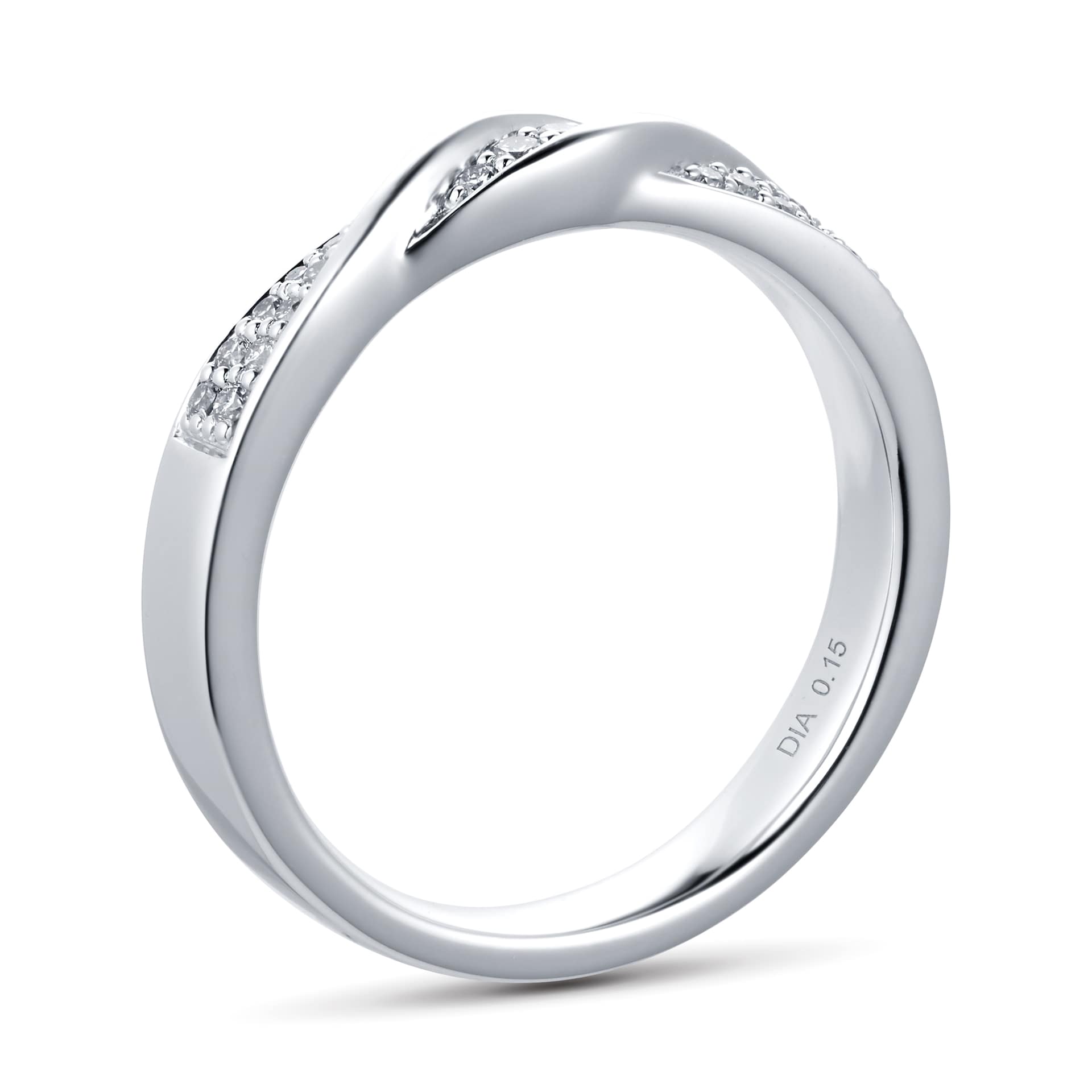 Goldsmiths Platinum 0.15cttw Diamond Twist Wedding Ring Goldsmiths Platinum 0.15cttw Diamond Twist Wedding Ring