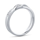Goldsmiths Platinum 0.15cttw Diamond Twist Wedding Ring