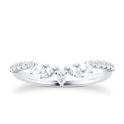 08230432 - Platinum 0.33ct Diamond Pear & Marquise Shaped Wedding Band