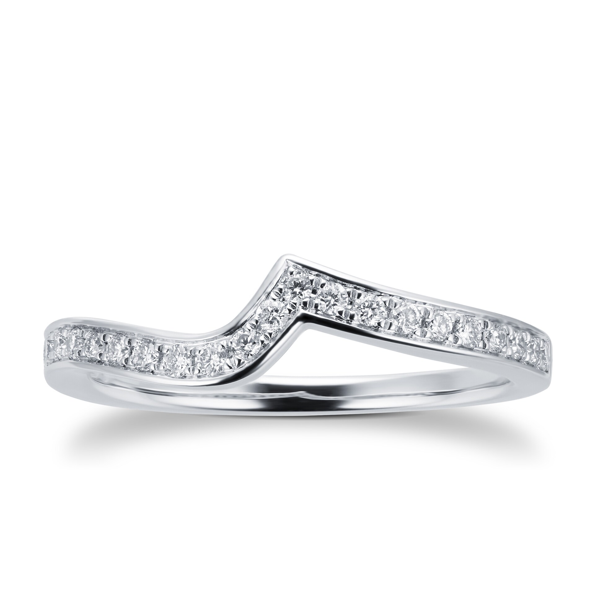 Platinum 0.20ct Boscobel Shaped Wedding Ring