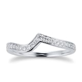 Mappin & Webb Platinum 0.22ct Boscobel Shaped Wedding Ring