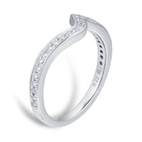 Mappin & Webb Platinum 0.22ct Boscobel Shaped Wedding Ring