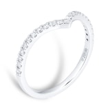Mappin & Webb Amelia Platinum 0.20cttw Diamond Wishbone Wedding Ring