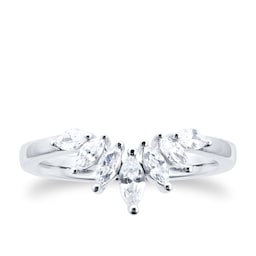 08230446 - Platinum Womens Marquise Cut 0.50ct Diamond Wedding Ring
