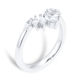 Goldsmiths Platinum Womens Marquise Cut 0.50ct Diamond Wedding Ring