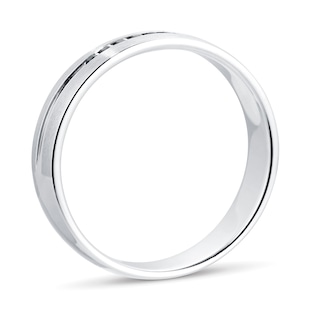Goldsmiths Men's Platinum 0.06ct Black Treated Diamond Wedding Ring