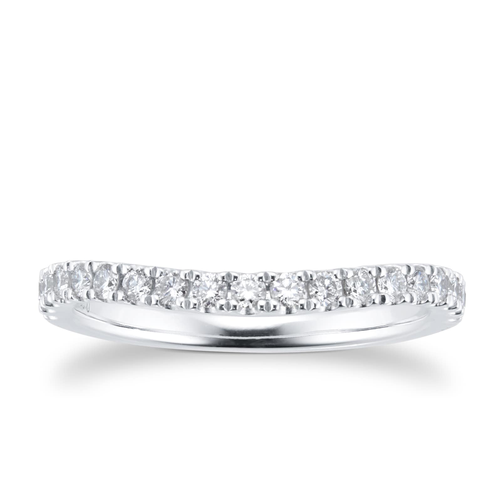 Amelia Platinum 0.32cttw Diamond Curved Wedding Ring image