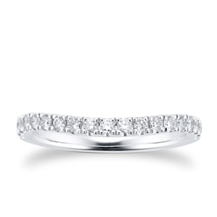 Mappin & Webb Amelia Platinum 0.32cttw Diamond Curved Wedding Ring
