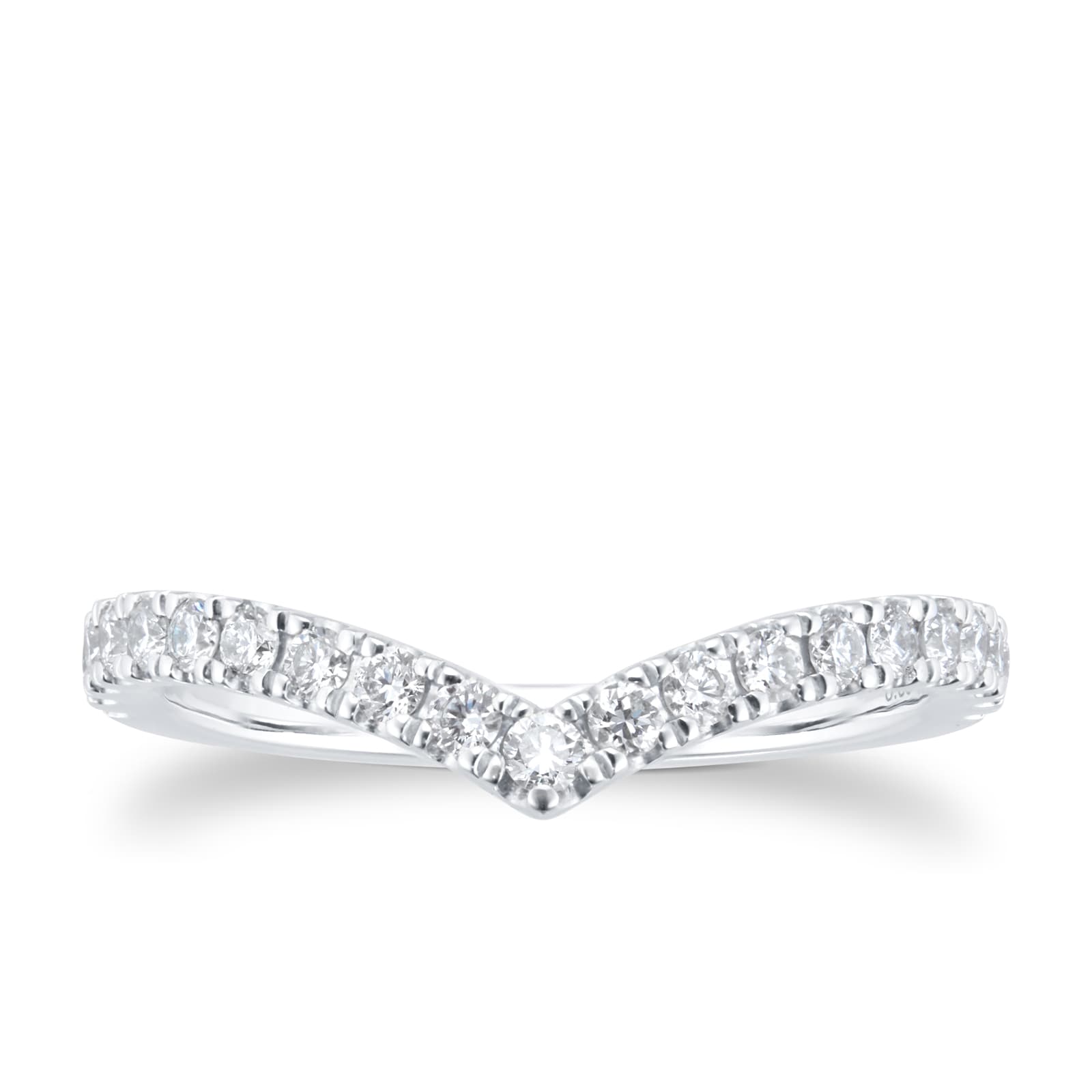 Amelia Platinum 0.36cttw Diamond Wishbone Wedding Ring image